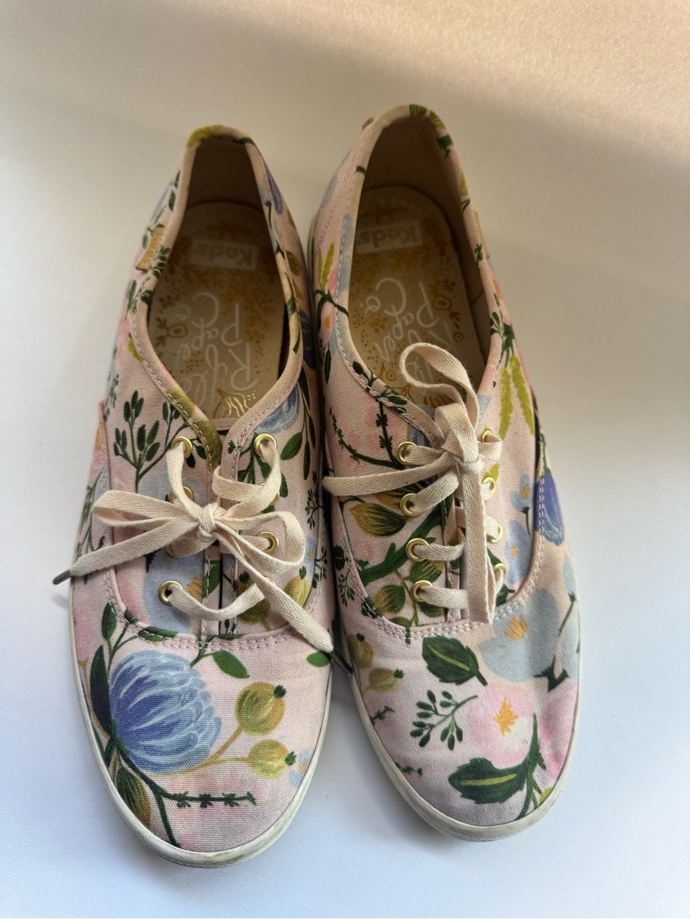 Keds x Rifle Paper Co Floral Canvas Sneakers Pink Women’s 8 Bridal Girly